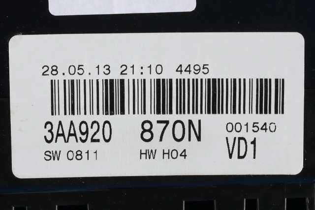 Instrumentpanel til VW Passat 2011-2015 (B7) (B7) (VAG|3AA 920 870 N|)