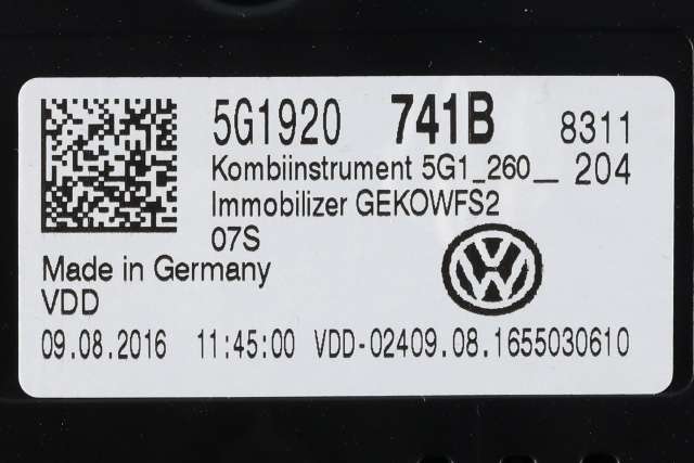 Instrumentpanel til VW Golf VII 2012-2017 (Fase 1) (VAG|5G1 920 741 B|)