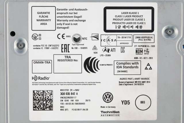 Bilstereo til VW Golf VII 2012-2017 (Fase 1)  (VAG|3Q0 035 842 A|)