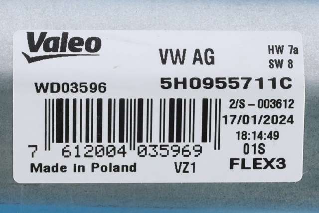 Viskermotor bakrute til VW ID.4 2020-->> (VAG|5H0 955 711 C|)
