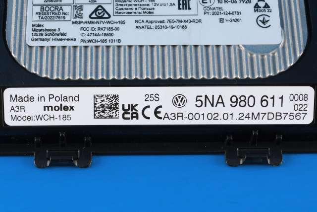 Dashbord trådløs mobillader til VW ID.4 2020-->> (VAG|5NA 980 611|)