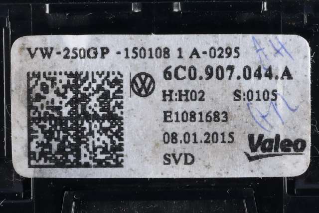 Varmeapparat betjening til VW Polo 2014-2017 (Type V, Fase 2) (VAG|6C0 907 044 A|)