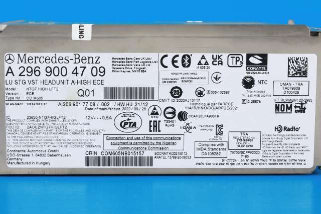 Bilstereo navigasjon til Mercedes GLC 2022-->> (X254) (X254) (MERCEDES|A 296 900 47 09|)
