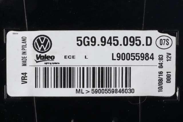 Baklykt venstre ytre til VW Golf VII 2012-2017 (Fase 1)  (VAG|5G9 945 095 D|)
