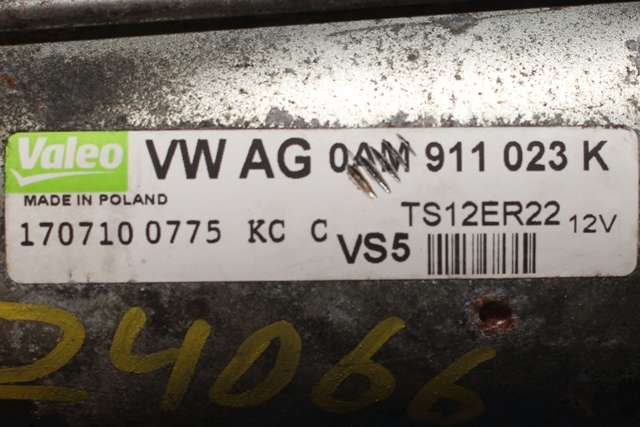 Starter til Škoda Yeti 2009-2013 (Fase 1)  (VALEO|TS12ER22|0AM 911 023 K|)