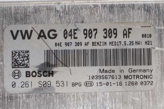 Styreenhet motor til VW Polo 2014-2017 (Type V, Fase 2)  (VAG|04E 907 309 AF|)