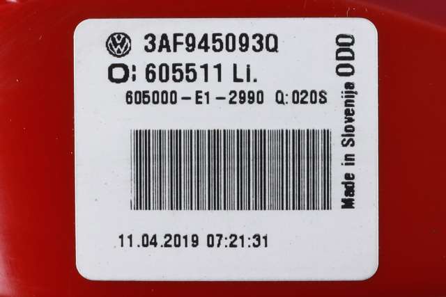 Baklykt venstre indre til VW Passat 2011-2015 (B7) (B7) (VAG|3AF 945 093 Q|)