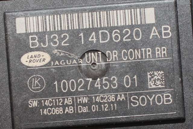 Styreenhet dør venstre bak til Land Rover Range Rover, Evoque 2011-2019 (Type I)  (LAND ROVER|BJ32-14D620-AB|)