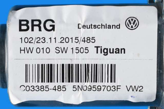 Ruteheis, kun motor, venstre bak til VW Tiguan 2011-2016 (Type I, Fase 2)  (VAG|5N0 959 703 F|)