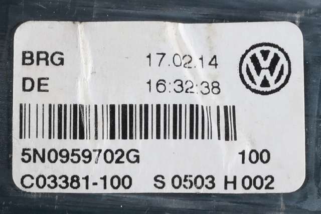 Ruteheis, kun motor, høyre foran til VW Tiguan 2011-2016 (Type I, Fase 2)  (VAG|5N0 959 702 G|3C0 959 792 C|)