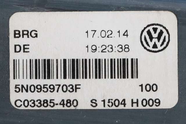 Ruteheis, kun motor, venstre bak til VW Tiguan 2011-2016 (Type I, Fase 2)  (VAG|5N0 959 703 F|)
