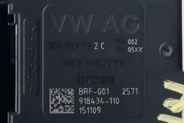 Ruteheis, kun motor, høyre foran til VW Tiguan 2011-2016 (Type I, Fase 2)  (VAG|5N0 959 702 G|3C0 959 792 C|)