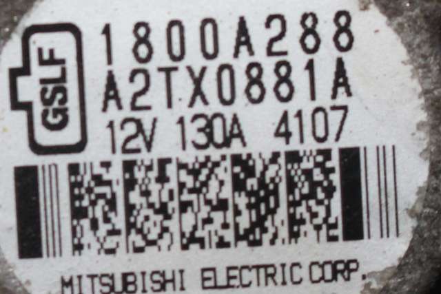 Dynamo til Mitsubishi Outlander 2012-2015 (Type III, Fase 1)  (MITSUBISHI|1800A288|)