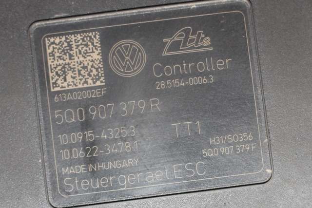 ABS sentral til Škoda Octavia 2013-2016 (Type III, Fase 1)  (VAG|5Q0 614 517 Q|5Q0 907 379 R|)