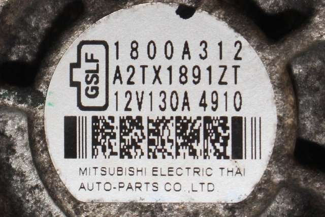 Dynamo diesel til Toyota Hilux 2006-2011 (MITSUBISHI|A2TX1891|1800A312. 12 VOLT - 130 AMP|)