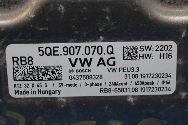 Inverter elbil til VW e-Golf 2017-2020 (Fase 2)  (VAG|5QE 907 070 Q|)