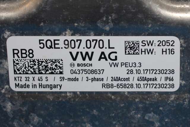 Inverter elbil til VW e-Golf 2017-2020 (Fase 2)  (VAG|5QE 907 070 L|)