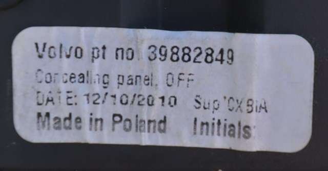 Bagasjerom rollon til Volvo V70 2007-2013 (Type III, Fase 1)  (VOLVO|39882849|)