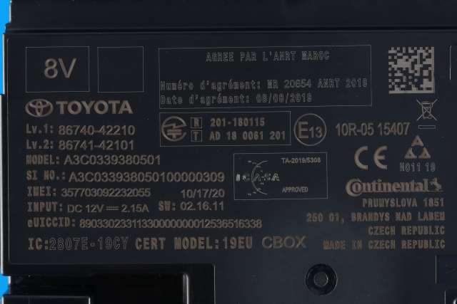 Styreenhet diverse til Toyota RAV4 2019-->> (Type V)  (TOYOTA|86740-42210|)
