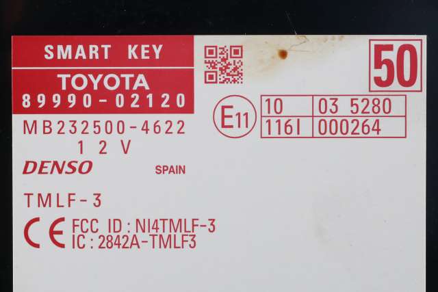 Styreenhet nøkkelfri/keyless til Toyota Auris 2010-2012 (Type I, Fase 2)  (TOYOTA|89990-02120|)