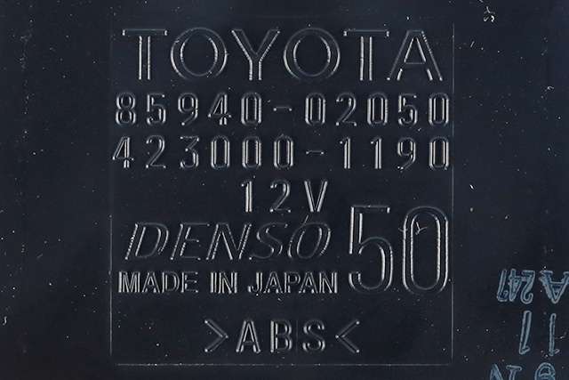 Rele diverse til Toyota Auris 2010-2012 (Type I, Fase 2) (DENSO|423000-1190|85940-02050|)