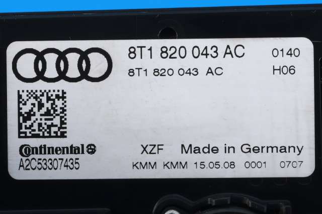 Varmeapparat betjening til Audi A4 2007-2014 (Type IV) (B8) (B8) (VAG|8T1 820 043 AC|)
