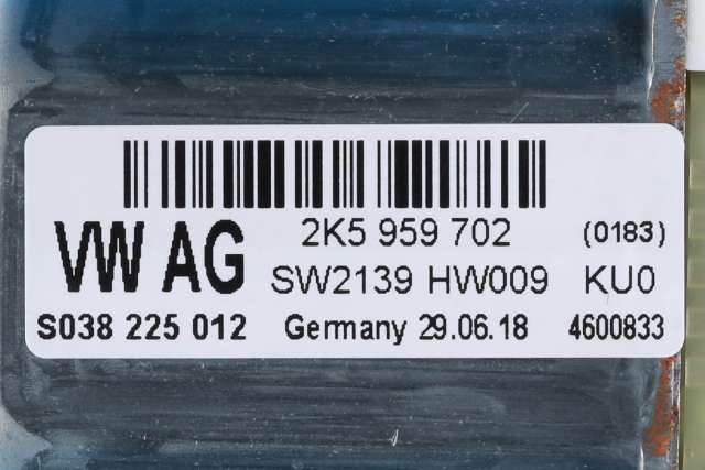 Ruteheis, kun motor, høyre foran til VW Caddy 2015-2020 (Type III, Fase 3)  (VAG|2K5 959 702|5K0 959 792|)