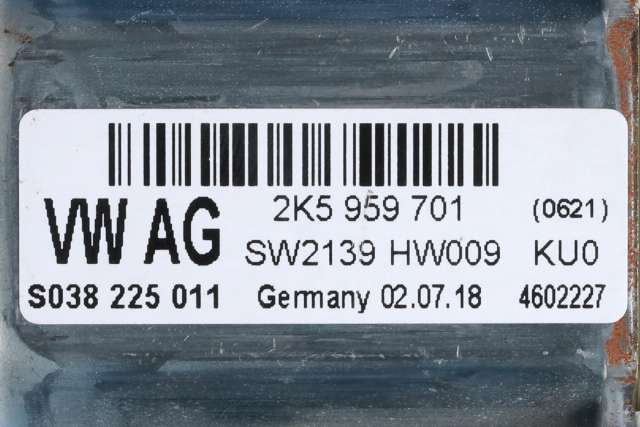 Ruteheis, kun motor, venstre foran til VW Caddy 2015-2020 (Type III, Fase 3)  (VAG|2K5 959 701|5K0 959 793|)