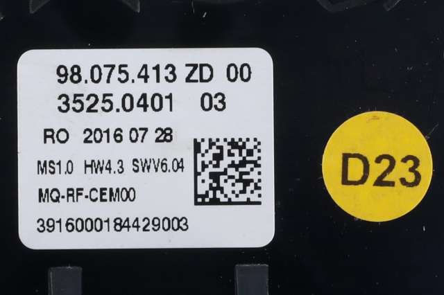 Varmeapparat betjening til Peugeot Expert 2016-->> (Type III) (PEUGEOT|98 075413 ZD-00|)