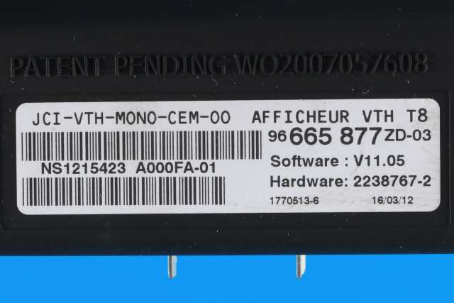 Instrument head-up display (HUD) til Peugeot 3008 2009-2016 (Type I)  (PEUGEOT|96 665877 ZD|)