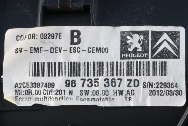 Bilstereo navigasjon skjerm til Peugeot 3008 2009-2016 (Type I)  (PEUGEOT|96 735367 ZD|)