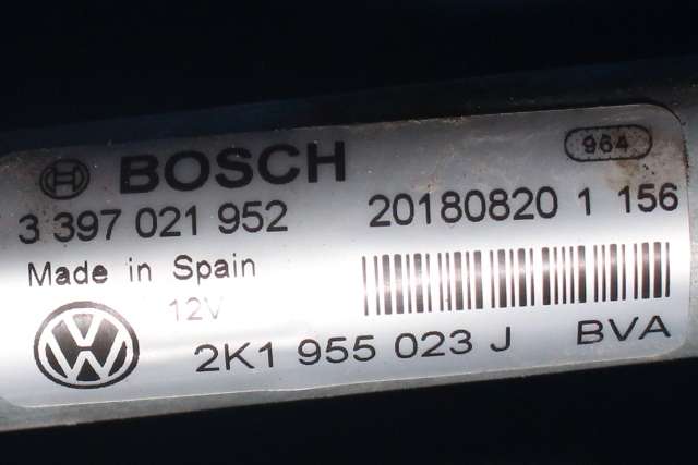 Viskermotor frontrute komplett m/overføring til VW Caddy 2015-2020 (Type III, Fase 3) (VAG|2K1 955 023 J|2K1 955 119 F|)