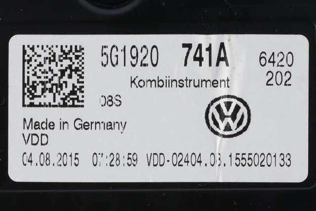 Instrumentpanel til VW Golf VII 2012-2017 (Fase 1)  (VAG|5G1 920 741 A|)