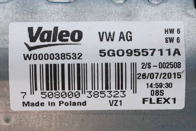 Viskermotor bakrute til VW Golf VII 2012-2017 (Fase 1) (VAG|5G0 955 711 A|)
