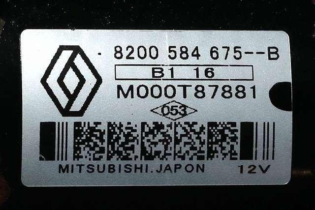 Starter diesel til Nissan Juke 2010-2014 (Fase 1)  (MITSUBISHI|M000T87881|8200 584675B|)