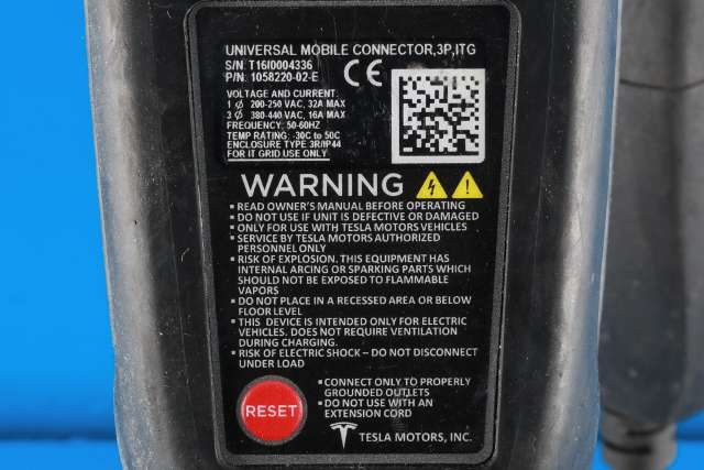 Batterilader kabel til Tesla Model S 2013-2016 (Fase 1) (TESLA|1058220-02-E|)