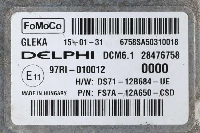 Styreenhet motor til Ford Mondeo 2014-2019 (Type V, Fase 1)  (DELPHI|28476758|DS71-12B684-UE|)