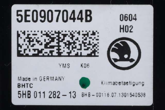 Varmeapparat betjening til Škoda Octavia 2013-2016 (Type III, Fase 1)  (HELLA|5HB 011 282-13|5E0 907 044 B|)