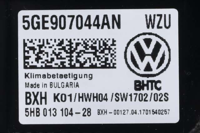 Varmeapparat betjening til VW e-Golf 2017-2020 (Fase 2) (VAG|5GE 907 044 AN|)