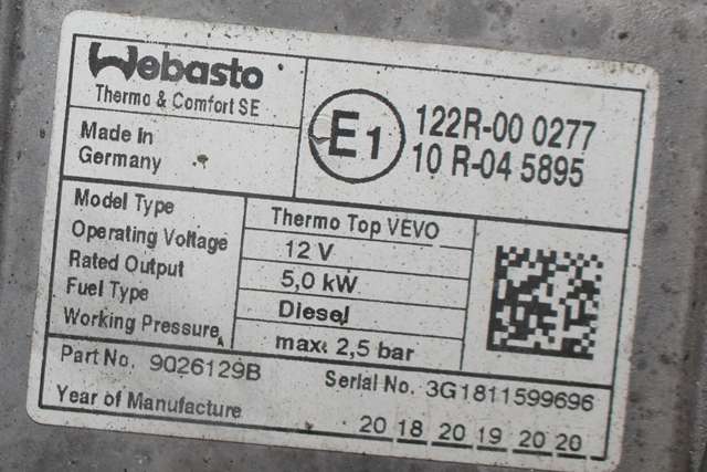 Dieselvarmer til VW Caddy 2015-2020 (Type III, Fase 3)  (VAG|5K0 815 005 B|)