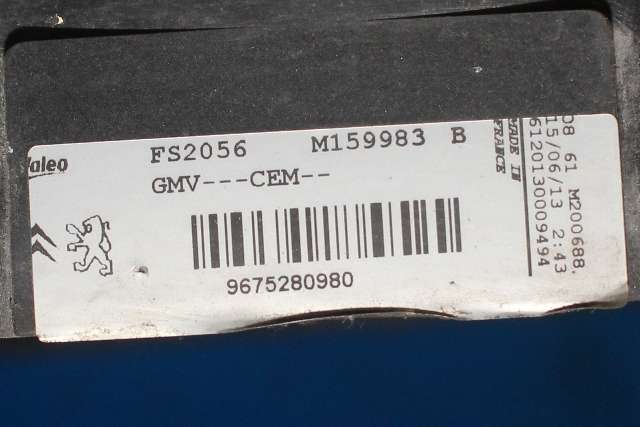 Kjølevifte til Peugeot 208 2012-2019 (Type I)  (VALEO|M159983 B|96 752809 80|)