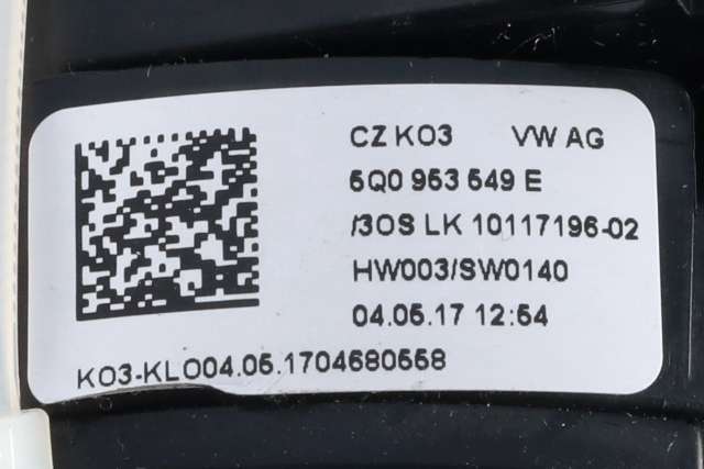 Airbag slepering til VW e-Golf 2017-2020 (Fase 2) (VAG|5Q0 953 549 E|)