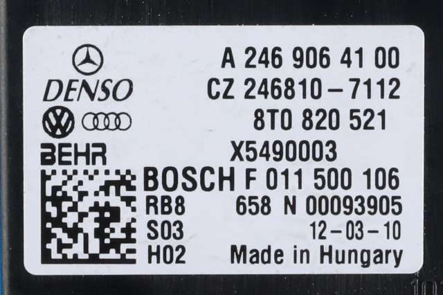 Varmeapparat motor til Audi A4, Allroad 2009-2016 (Type I) (B8) (B8) (|8T0 820 521)