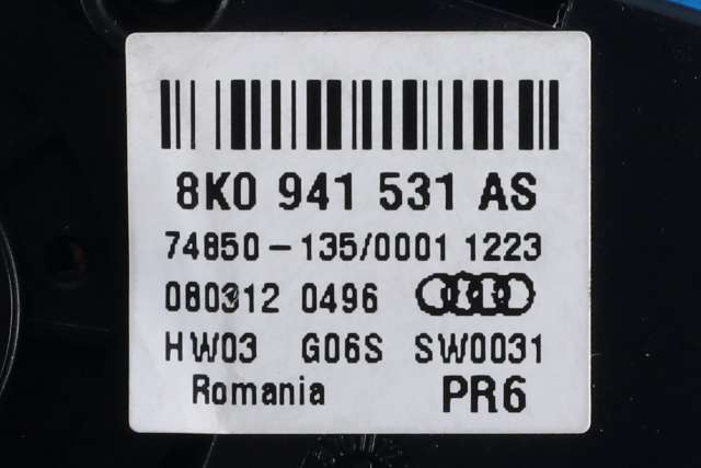 Bryter lys til Audi A4, Allroad 2009-2016 (Type I) (B8) (B8) (VAG|8K0 941 531 AS|)