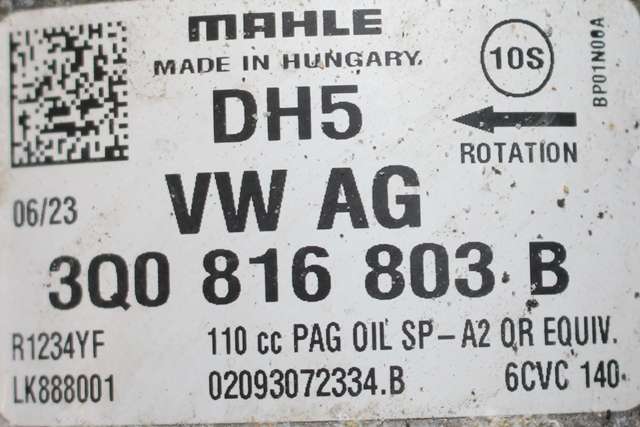 Aircondition kompressor til VW Caddy 2020-->> (Type IV) (VAG|3Q0 816 803 B|)