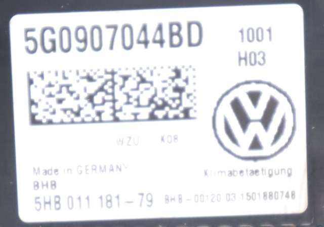 Varmeapparat betjening til VW Golf VII 2012-2017 (Fase 1)  (VAG|5G0 907 044 BD|)