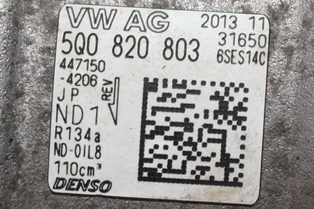 Aircondition kompressor til VW Golf VII 2012-2017 (Fase 1) (DENSO|447150-4206|5Q0 820 803|)