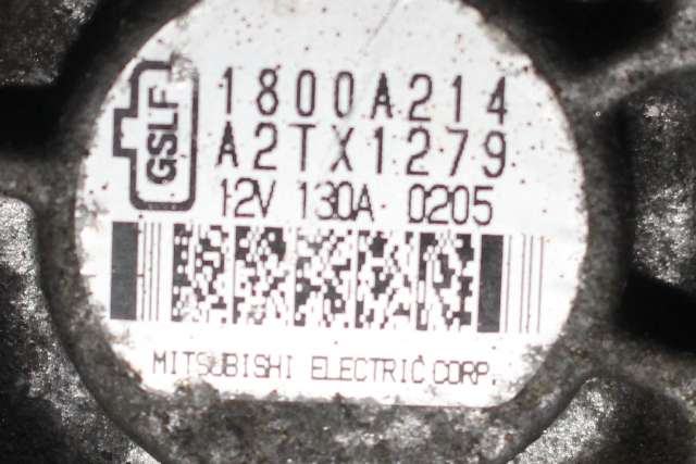 Dynamo diesel til Mitsubishi Pajero 2007-2016 (Type IV, Fase 1)  (MITSUBISHI|1800A214|A2TX1279. 12 VOLT - 130 AMP|)