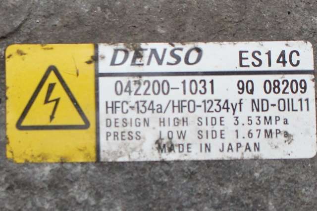 Aircondition kompressor hybrid til Toyota Auris 2013-2015 (Type II, Fase 1) (DENSO|042200-1031|)