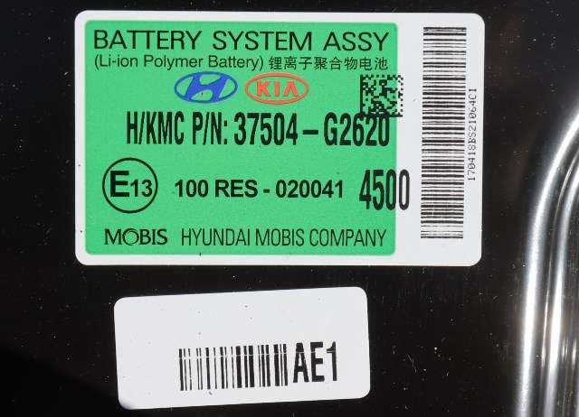 Batteripakke hybrid til Hyundai Ioniq Hybrid 2016-2019 (Fase 1)  (TOYOTA|37504-G2620|)